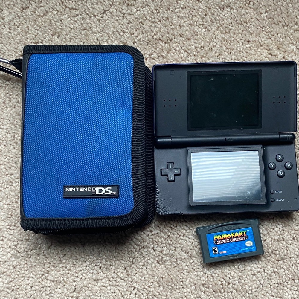 Nintendo DS Lite Black with Blue Cover
